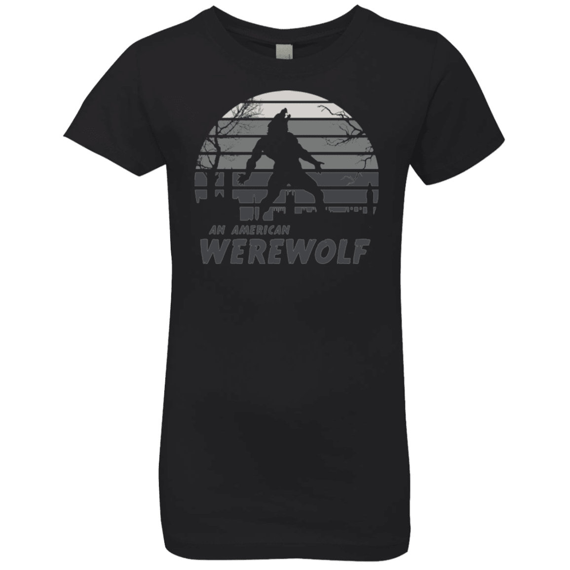 T-Shirts Black / YXS Werewolf Sun Set Girls Premium T-Shirt