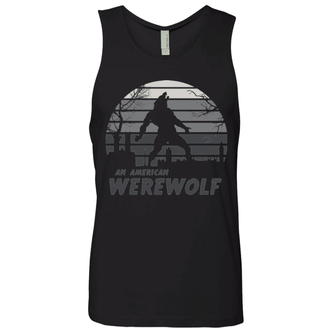 T-Shirts Black / Small Werewolf Sun Set Men's Premium Tank Top