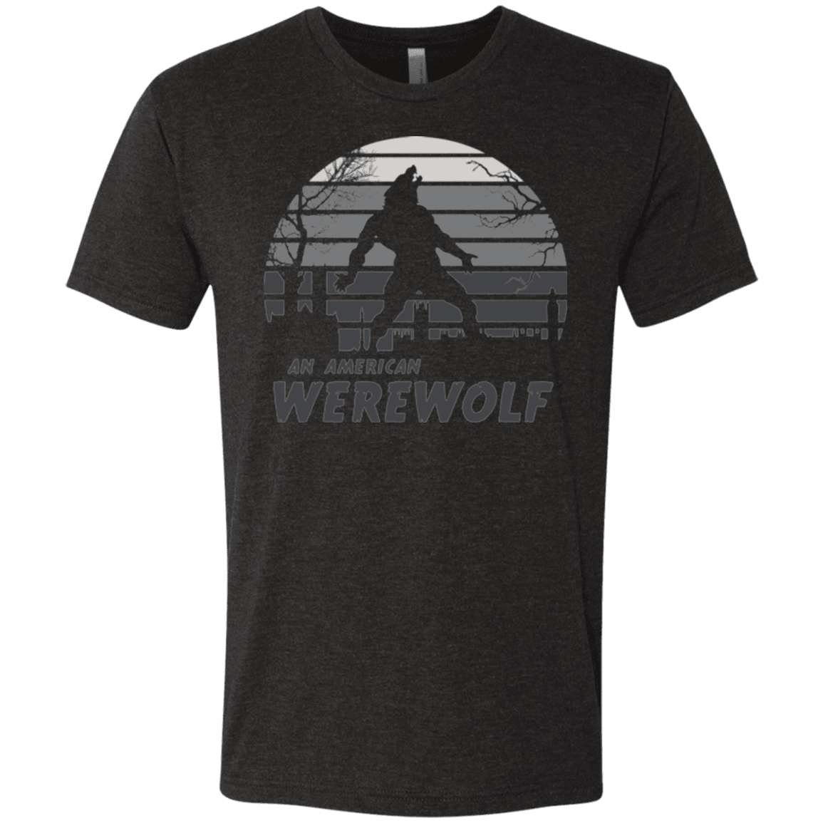 T-Shirts Vintage Black / Small Werewolf Sun Set Men's Triblend T-Shirt