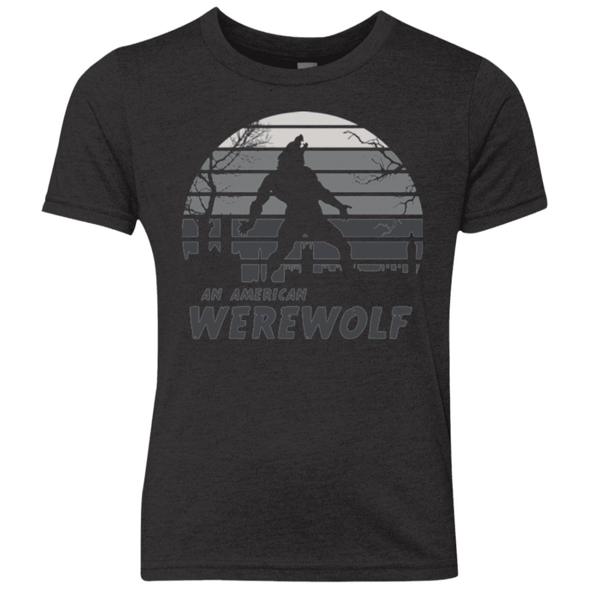 T-Shirts Vintage Black / YXS Werewolf Sun Set Youth Triblend T-Shirt