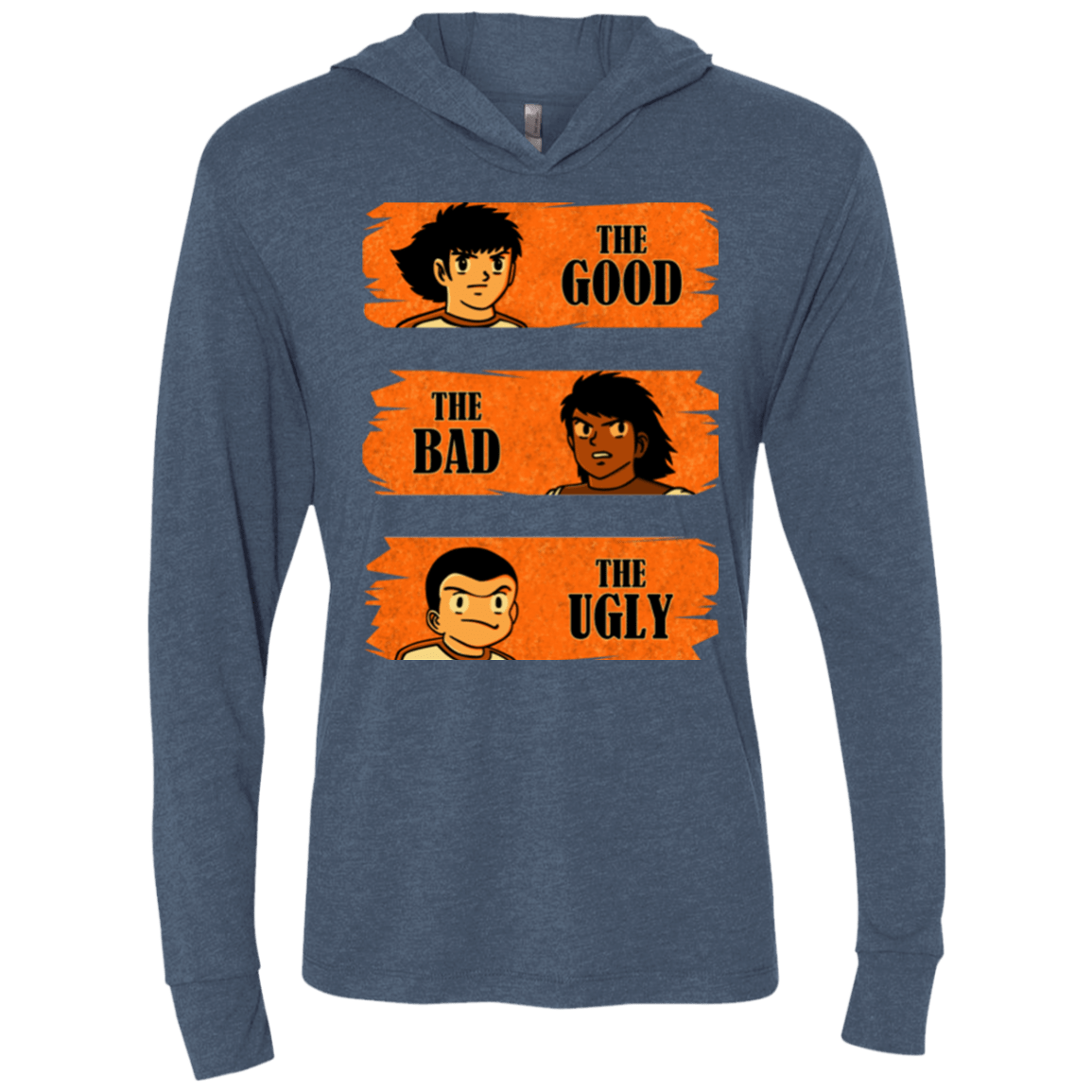 T-Shirts Indigo / X-Small Western captains Triblend Long Sleeve Hoodie Tee