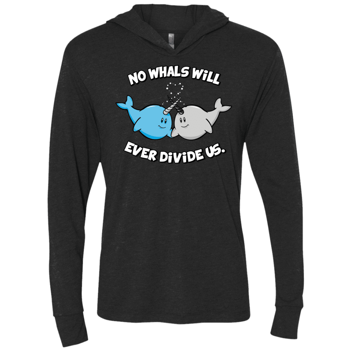 T-Shirts Vintage Black / X-Small Whals Triblend Long Sleeve Hoodie Tee