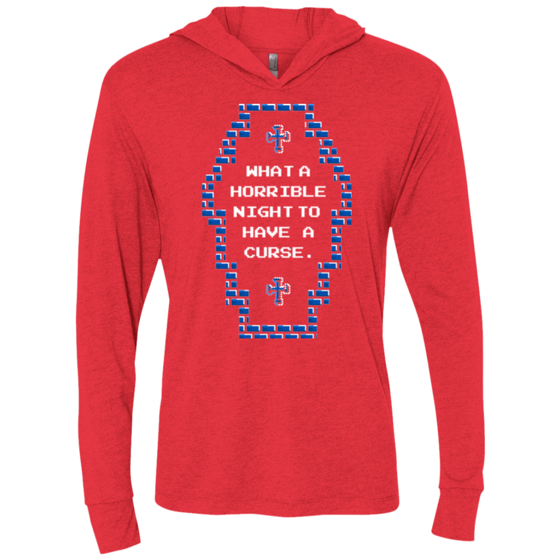 T-Shirts Vintage Red / X-Small What a Horrible Night Triblend Long Sleeve Hoodie Tee