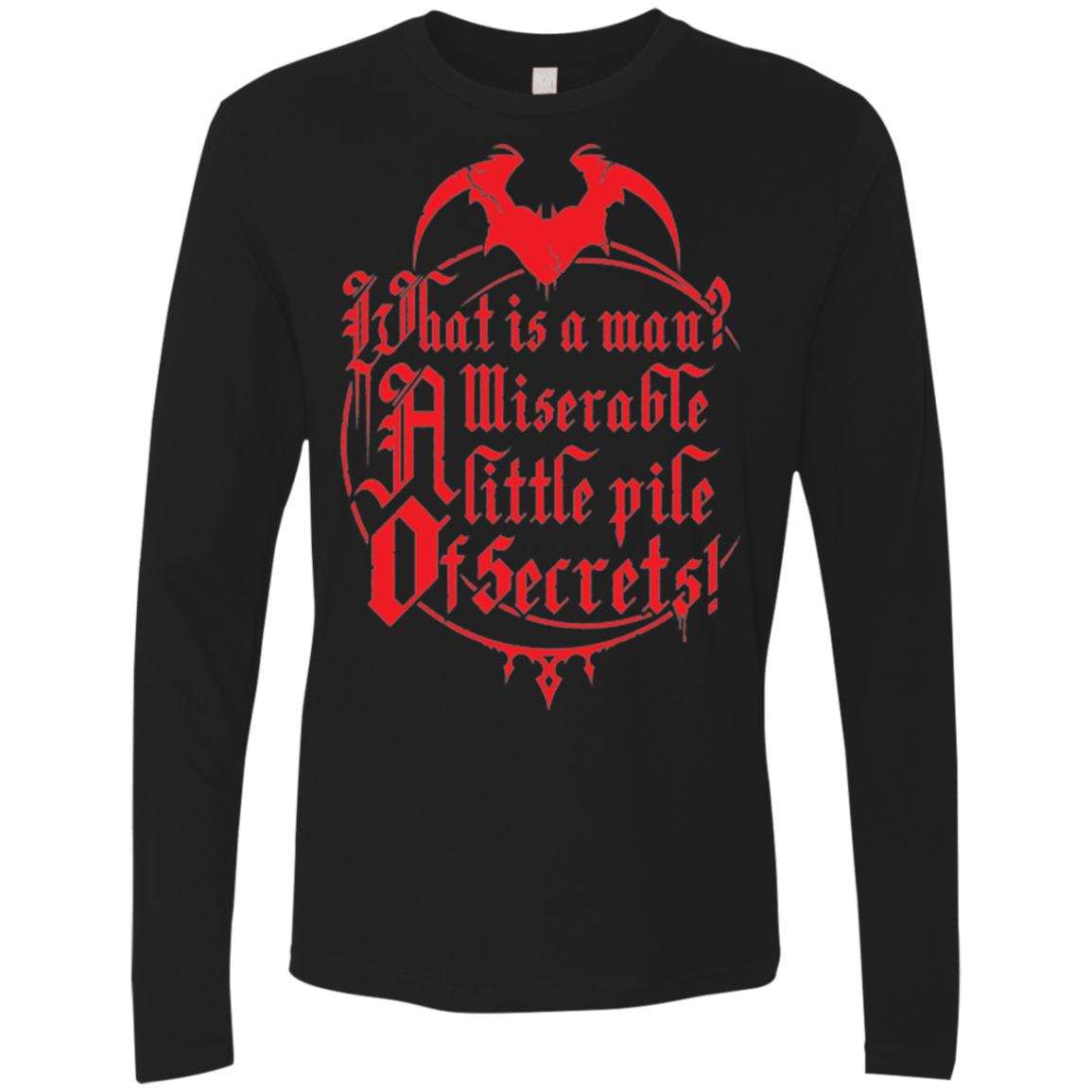 T-Shirts Black / Small What Is A Man Men's Premium Long Sleeve