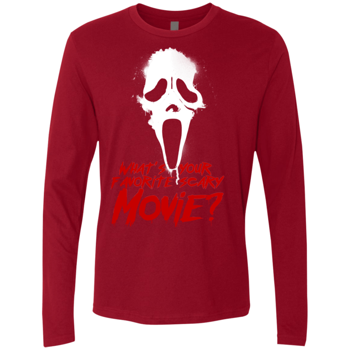 T-Shirts Cardinal / S What's Your Favorite Scary Movie Men's Premium Long Sleeve