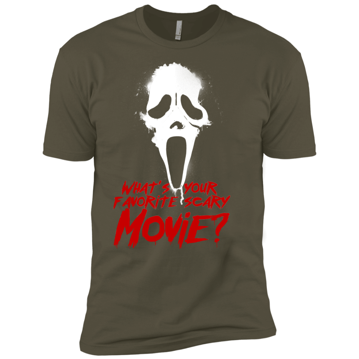 T-Shirts Military Green / X-Small What's Your Favorite Scary Movie Men's Premium T-Shirt