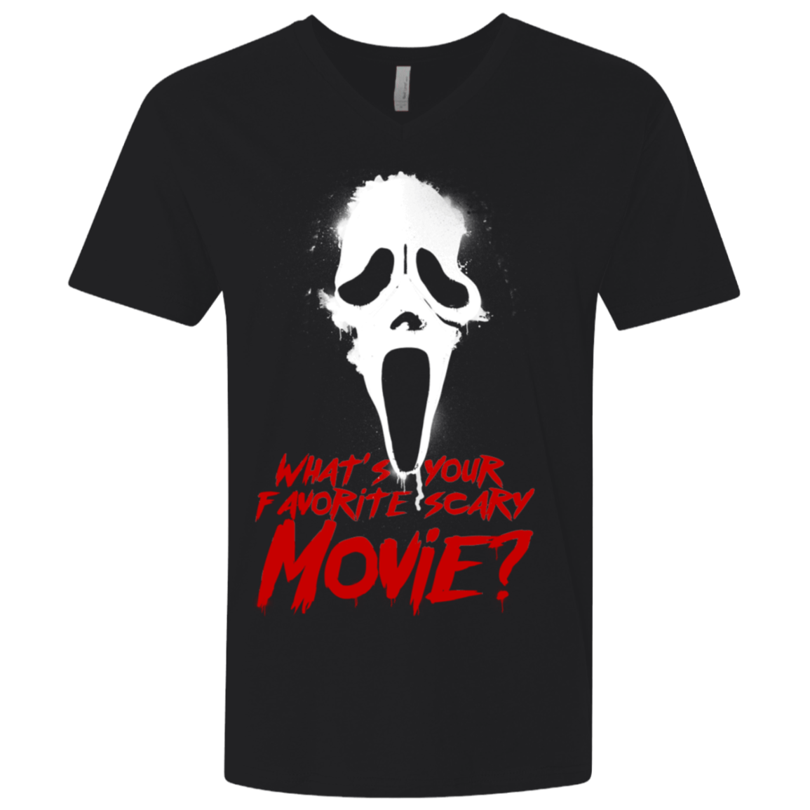 T-Shirts Black / X-Small What's Your Favorite Scary Movie Men's Premium V-Neck