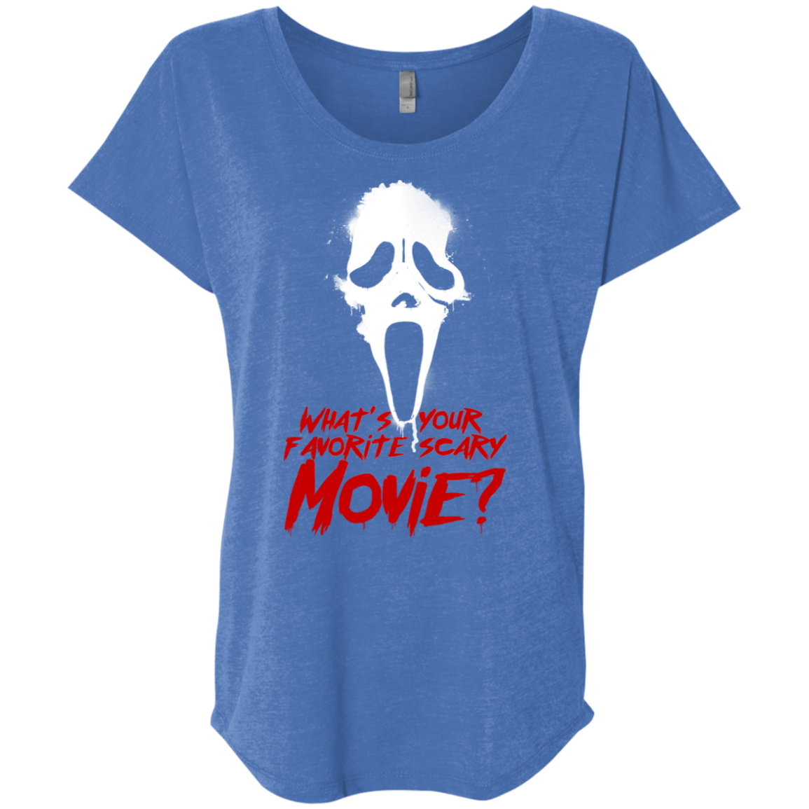 T-Shirts Vintage Royal / X-Small What's Your Favorite Scary Movie Triblend Dolman Sleeve