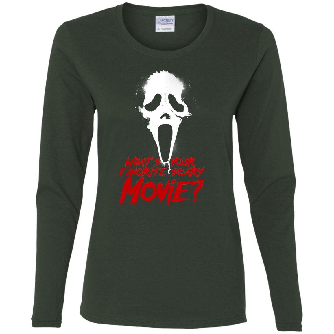 T-Shirts Forest / S What's Your Favorite Scary Movie Women's Long Sleeve T-Shirt