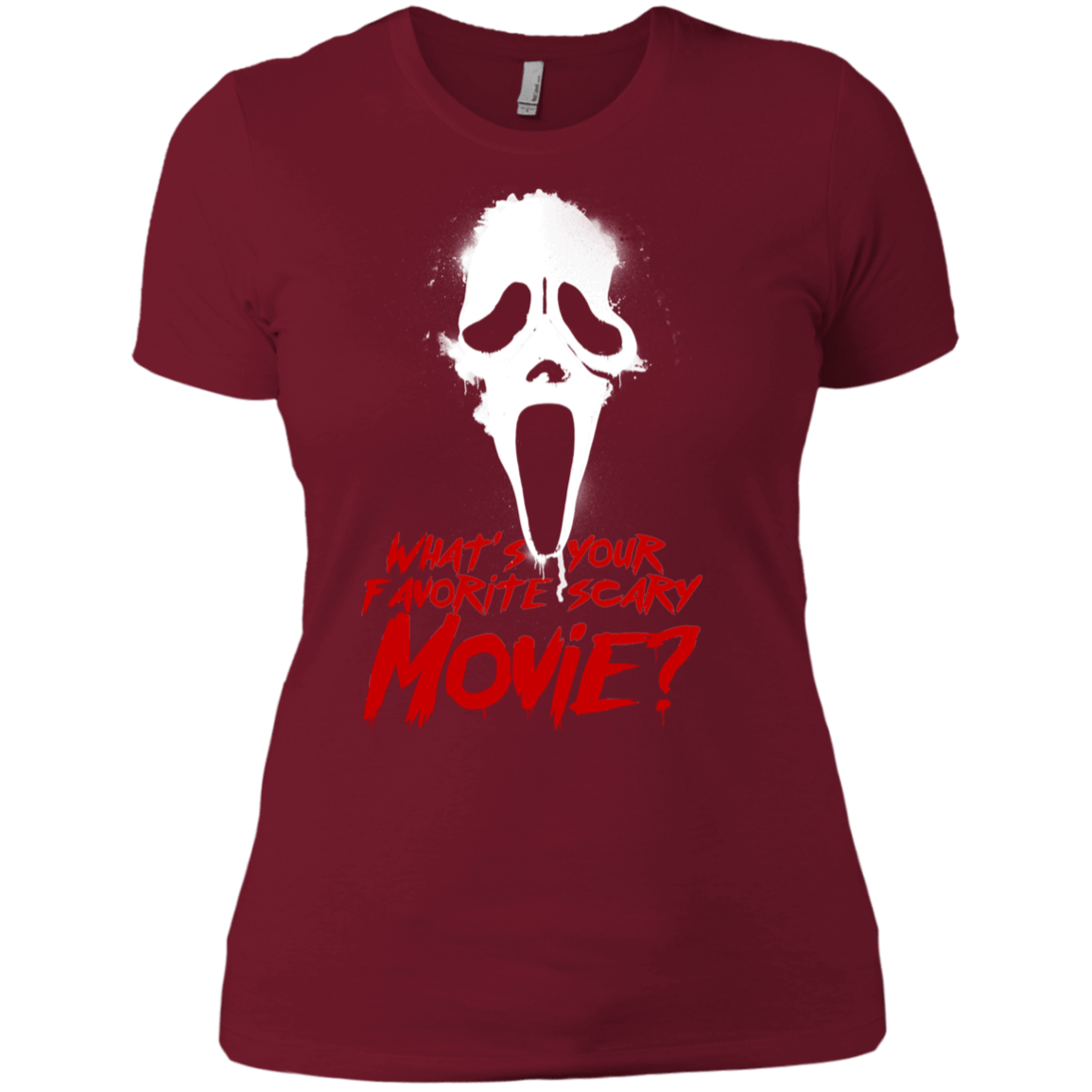 T-Shirts Scarlet / X-Small What's Your Favorite Scary Movie Women's Premium T-Shirt