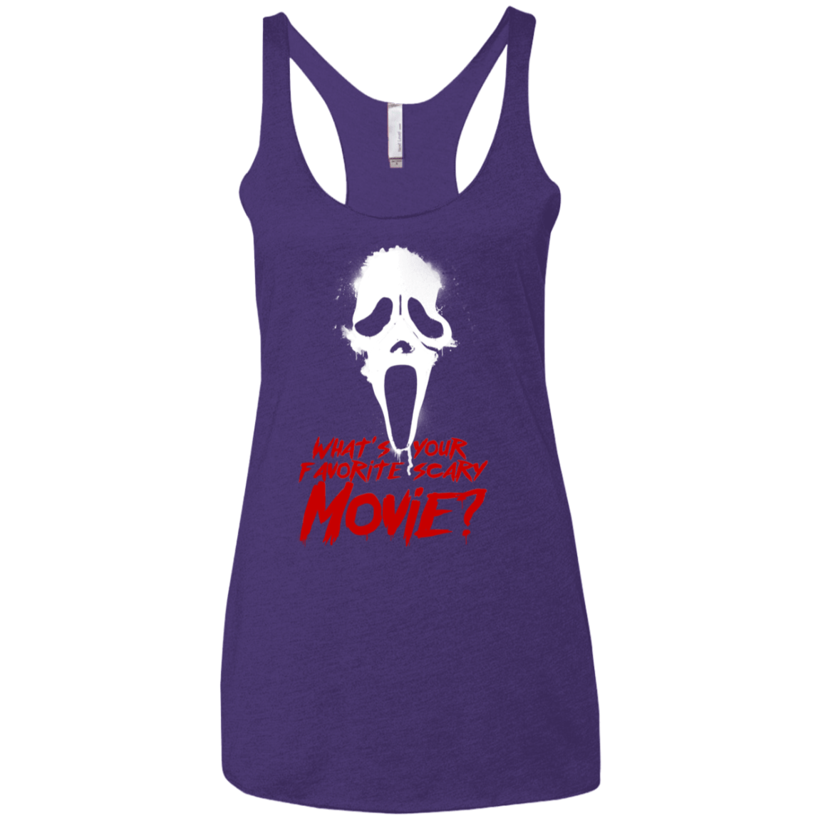 T-Shirts Purple Rush / X-Small What's Your Favorite Scary Movie Women's Triblend Racerback Tank
