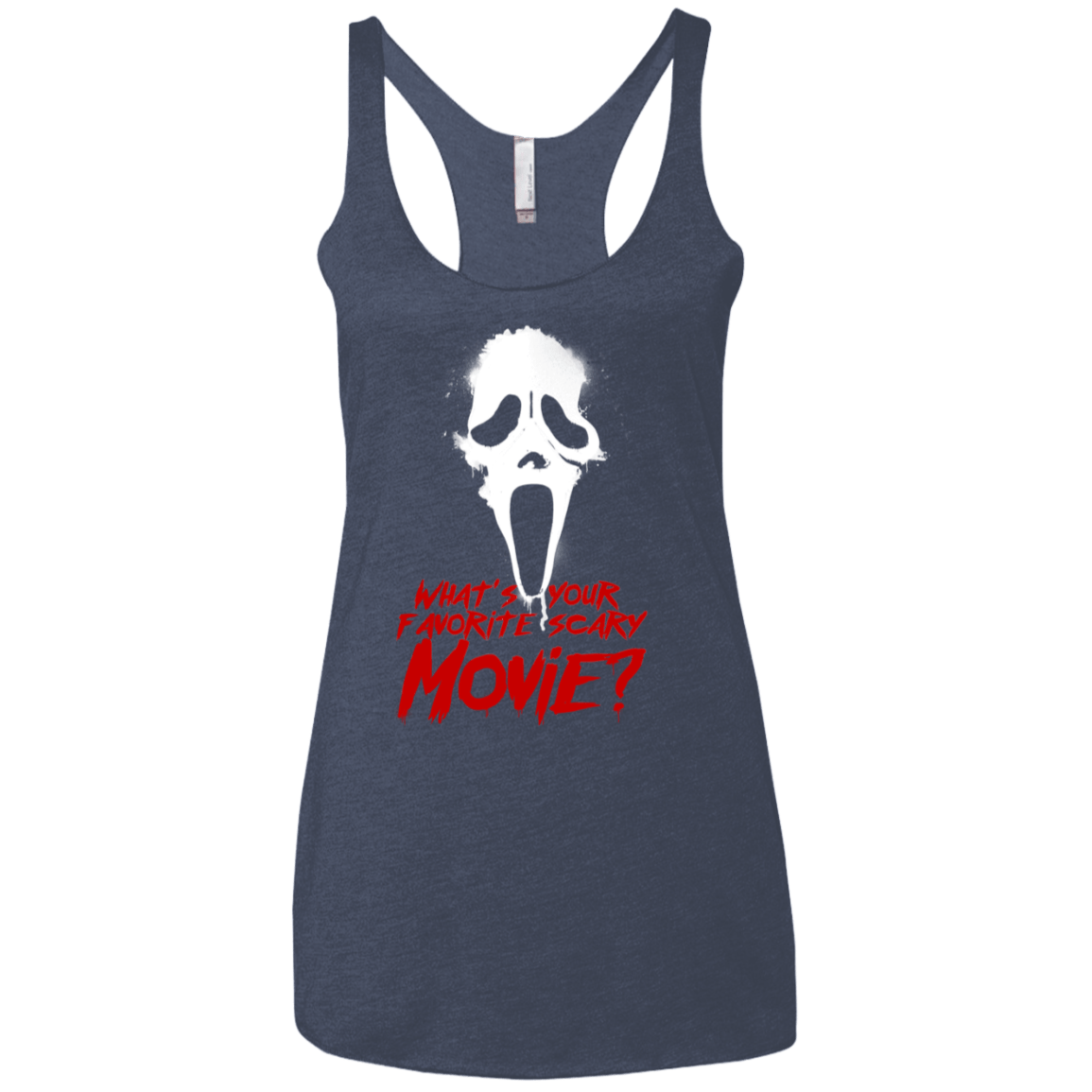 T-Shirts Vintage Navy / X-Small What's Your Favorite Scary Movie Women's Triblend Racerback Tank