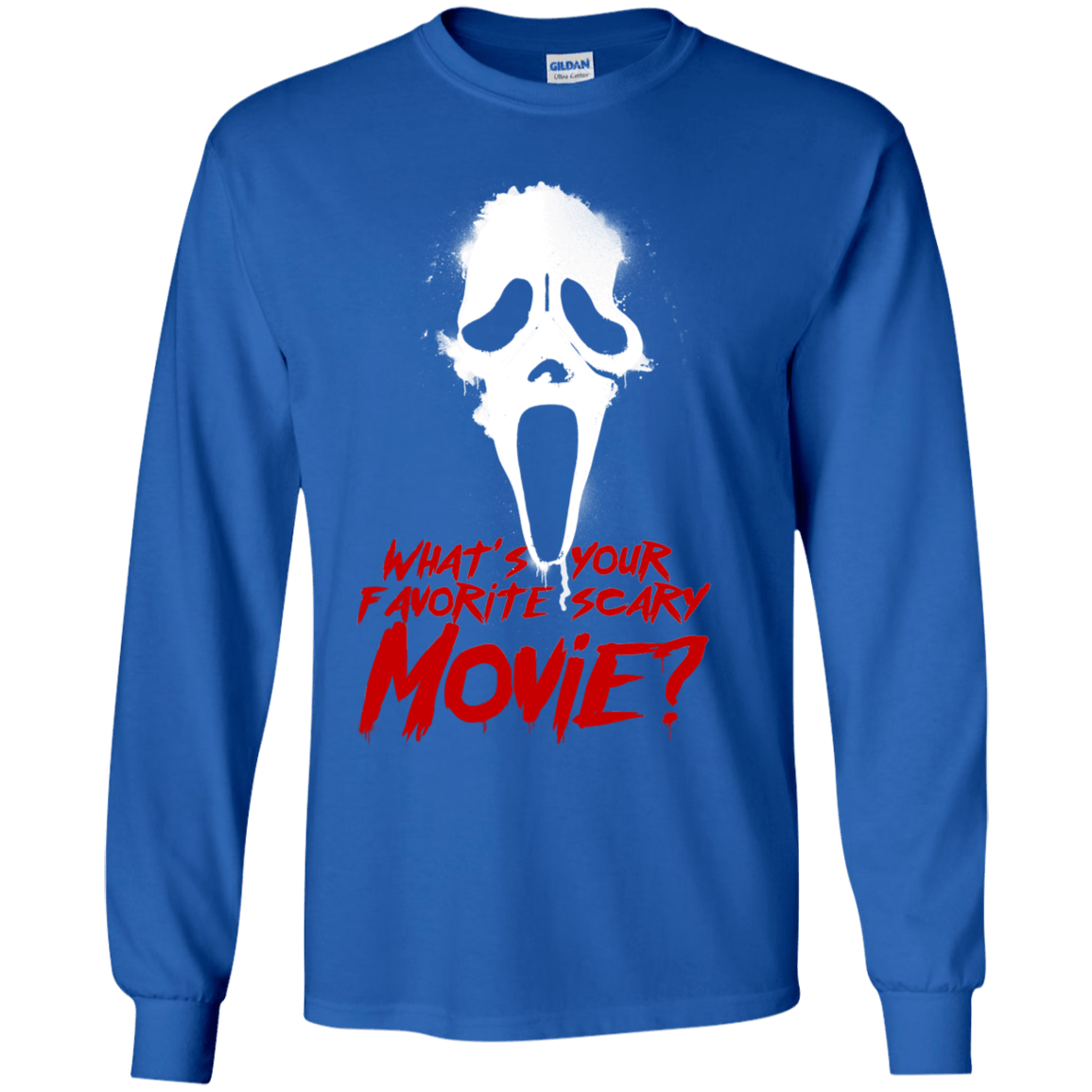 T-Shirts Royal / YS What's Your Favorite Scary Movie Youth Long Sleeve T-Shirt