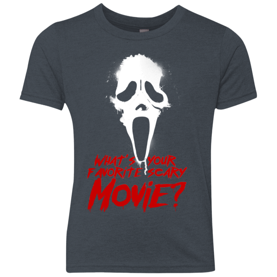 T-Shirts Vintage Navy / YXS What's Your Favorite Scary Movie Youth Triblend T-Shirt