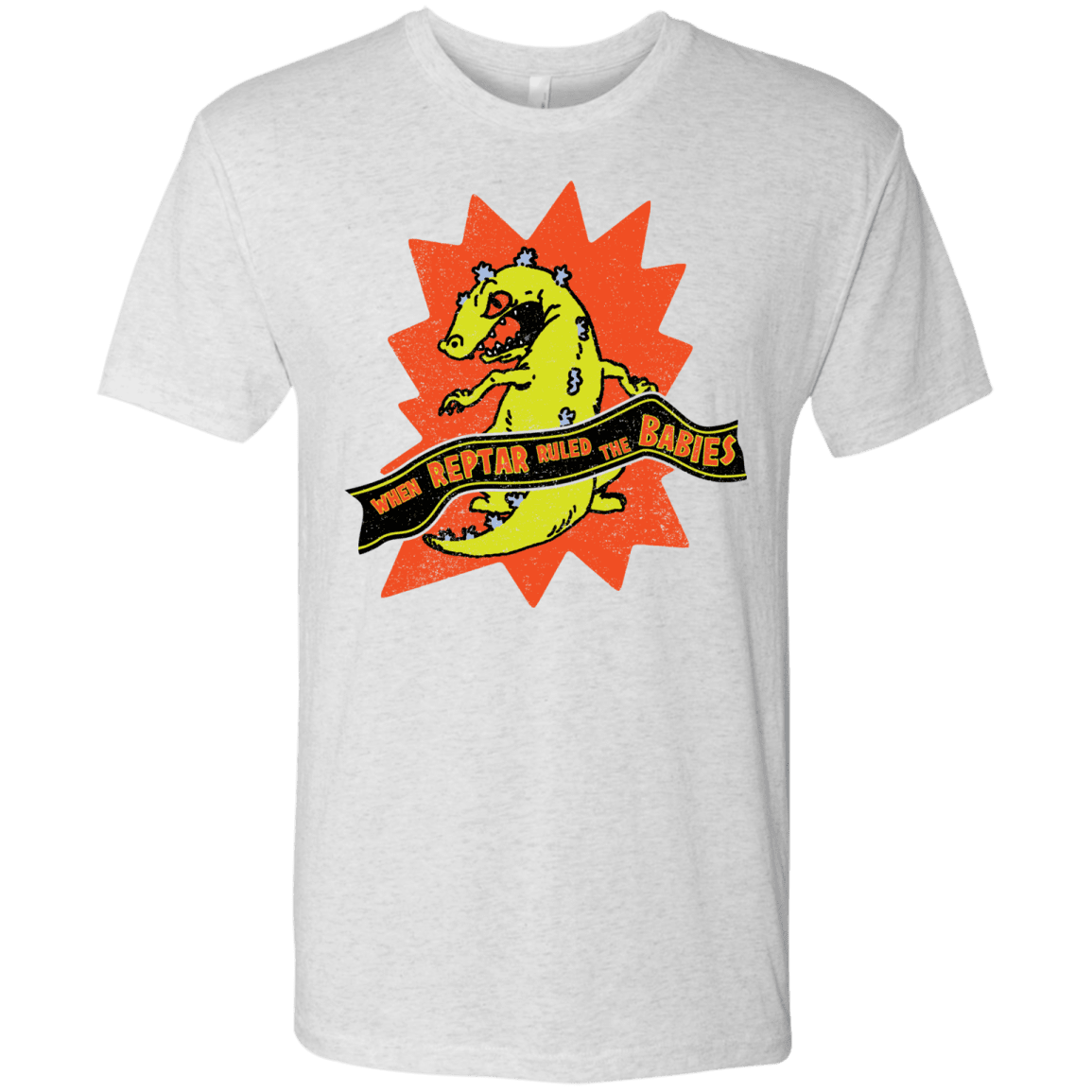 T-Shirts Heather White / S When Reptar Ruled The Babies Men's Triblend T-Shirt