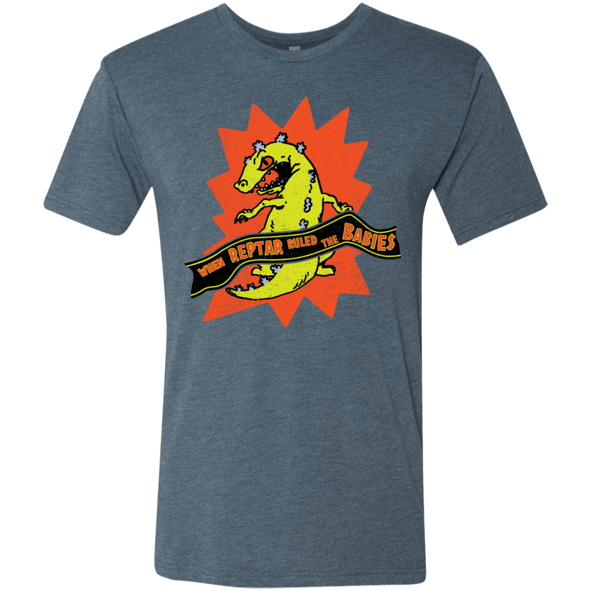 T-Shirts Indigo / S When Reptar Ruled The Babies Men's Triblend T-Shirt