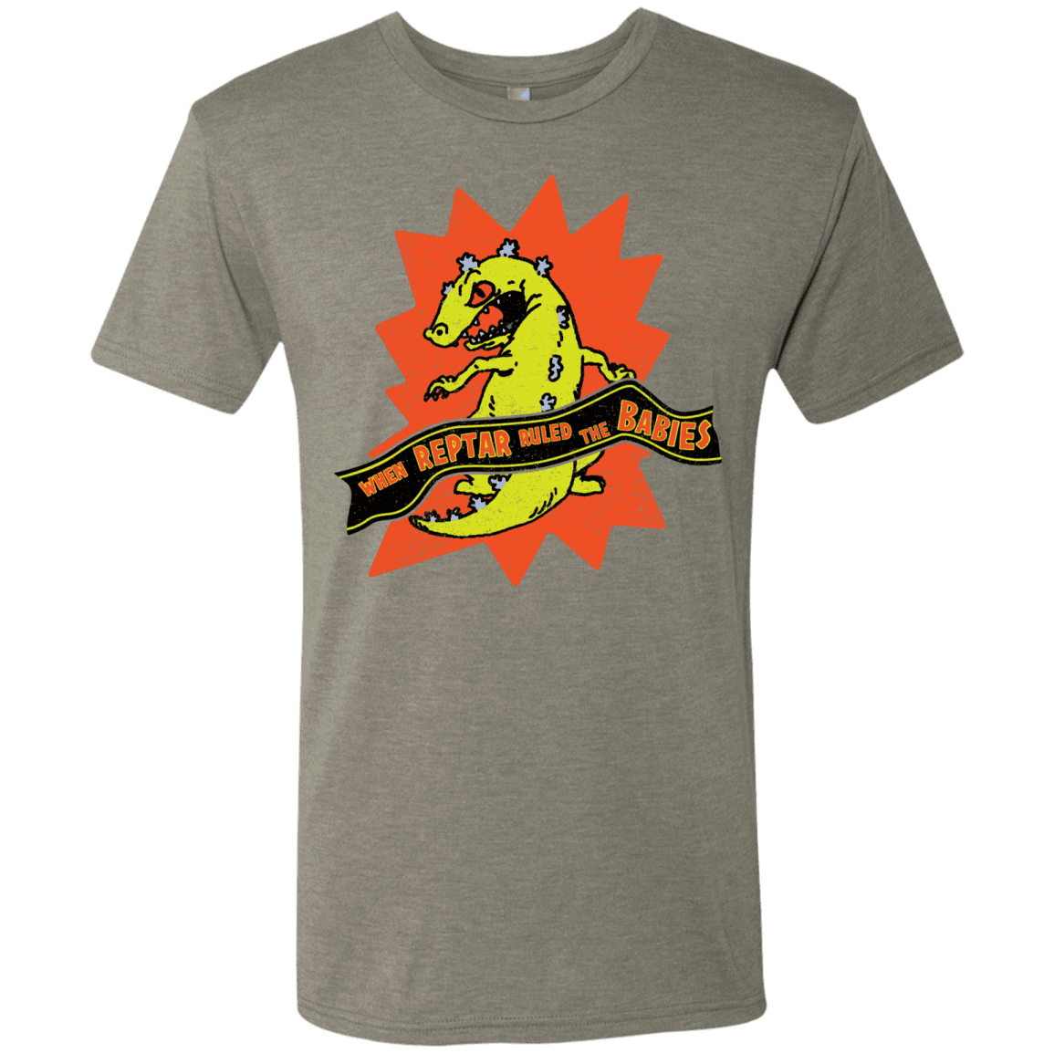 T-Shirts Venetian Grey / S When Reptar Ruled The Babies Men's Triblend T-Shirt