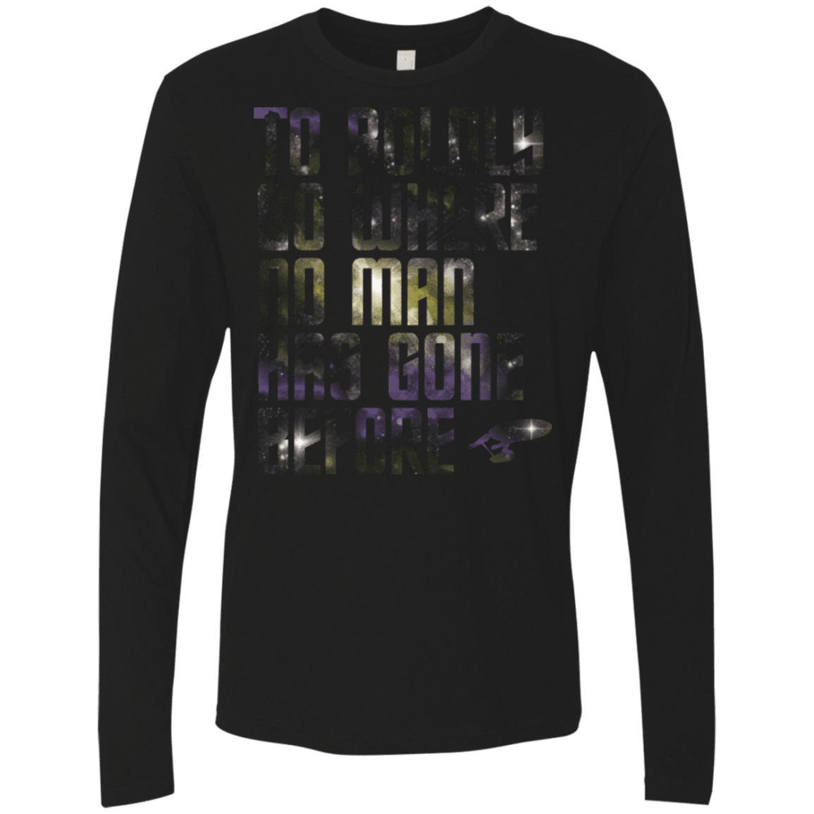T-Shirts Black / Small Where no Man has gone Before Men's Premium Long Sleeve