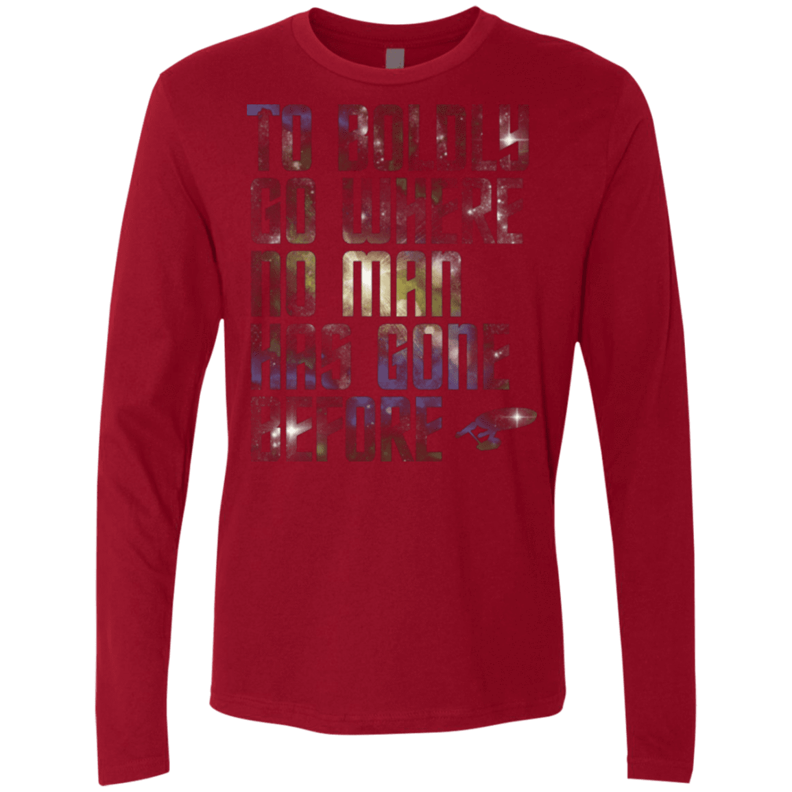 T-Shirts Cardinal / Small Where no Man has gone Before Men's Premium Long Sleeve
