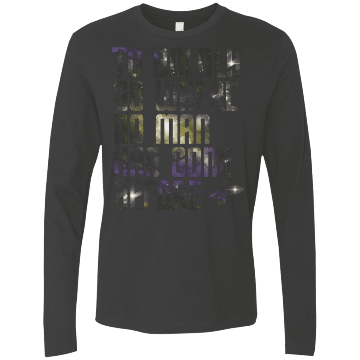 T-Shirts Heavy Metal / Small Where no Man has gone Before Men's Premium Long Sleeve