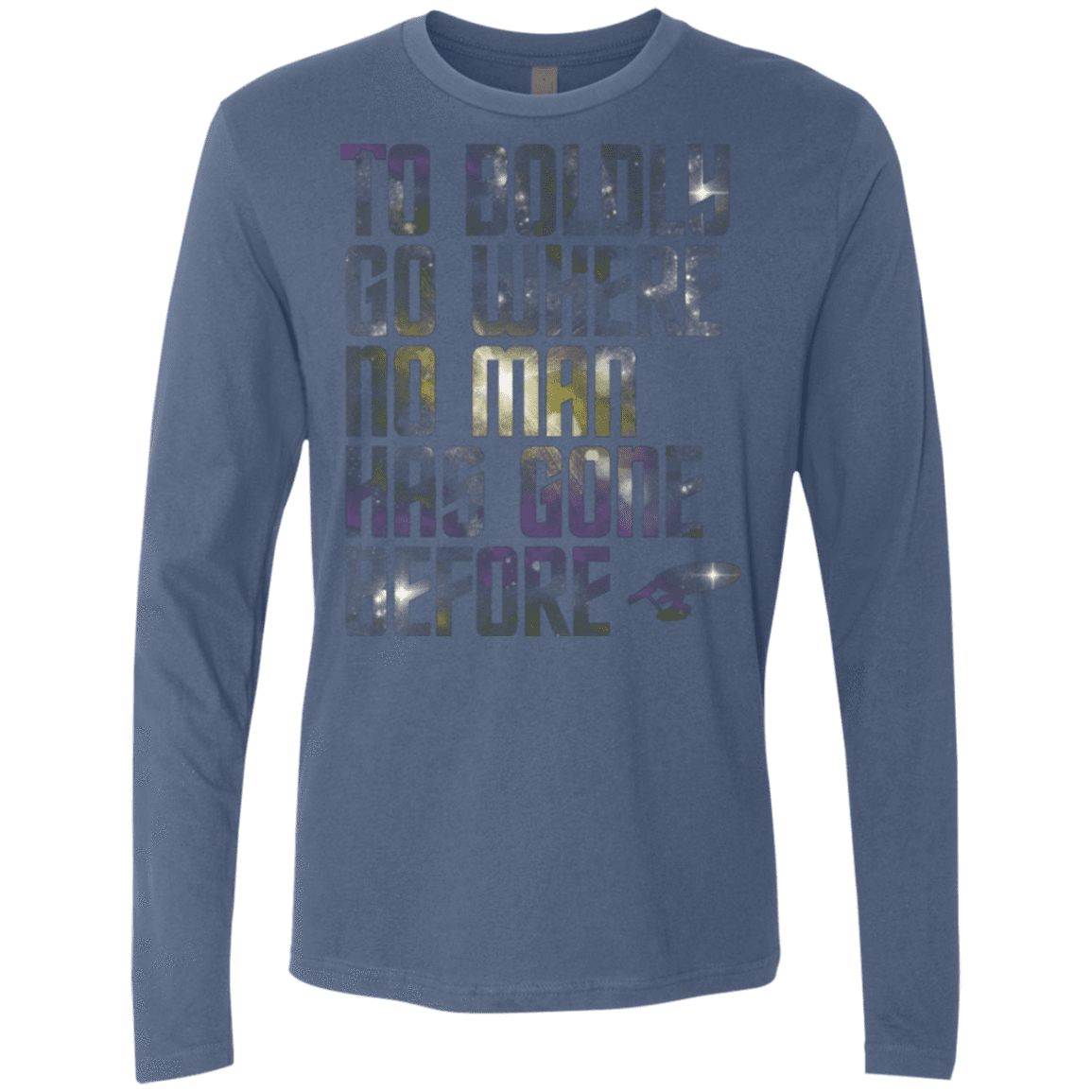 T-Shirts Indigo / Small Where no Man has gone Before Men's Premium Long Sleeve