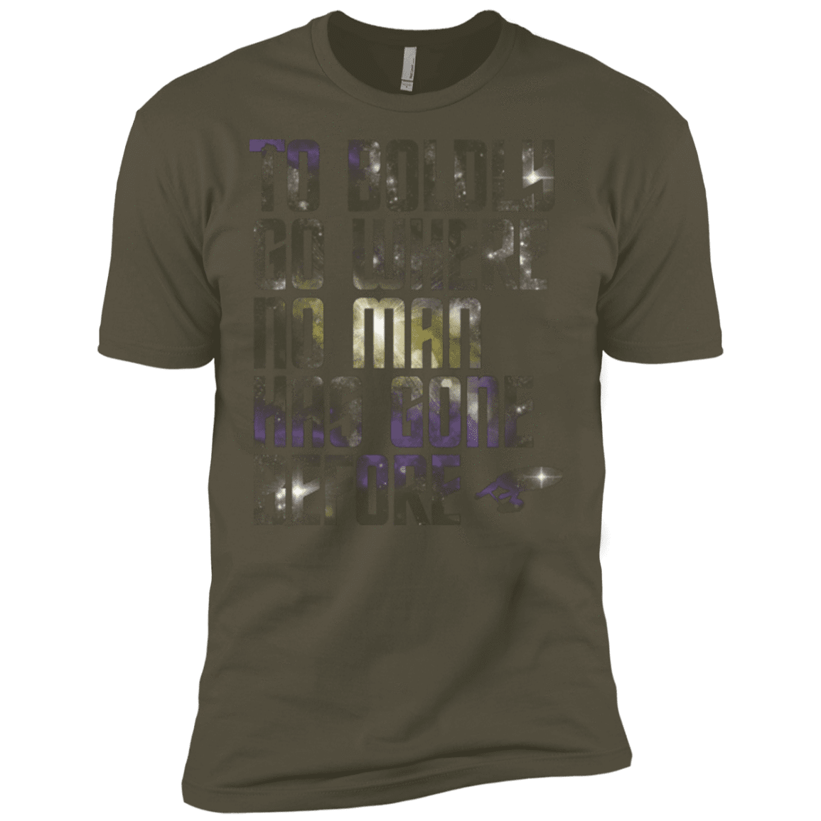 T-Shirts Military Green / X-Small Where no Man has gone Before Men's Premium T-Shirt