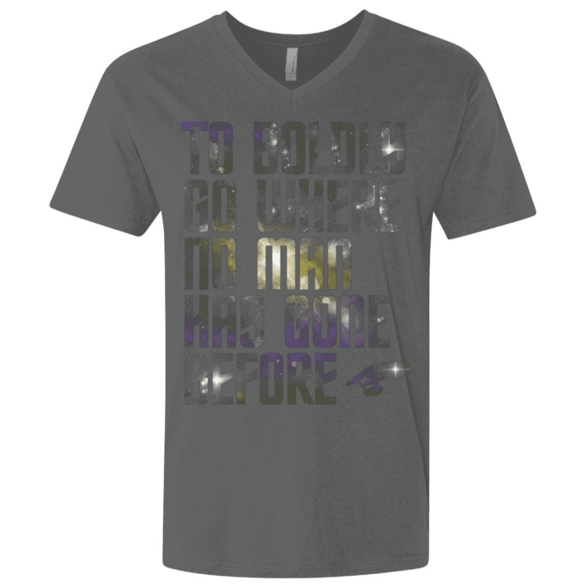 T-Shirts Heavy Metal / X-Small Where no Man has gone Before Men's Premium V-Neck