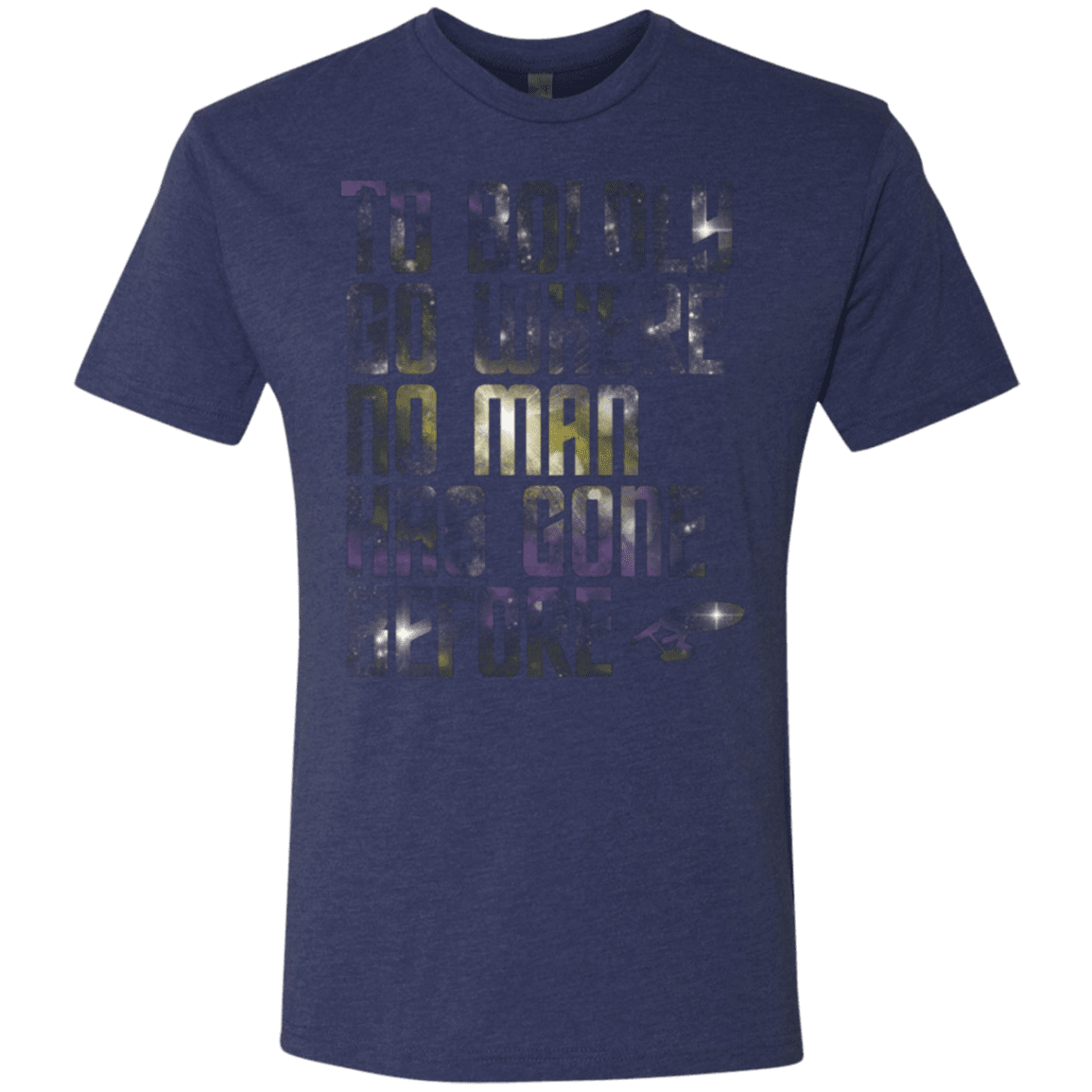 T-Shirts Vintage Navy / Small Where no Man has gone Before Men's Triblend T-Shirt