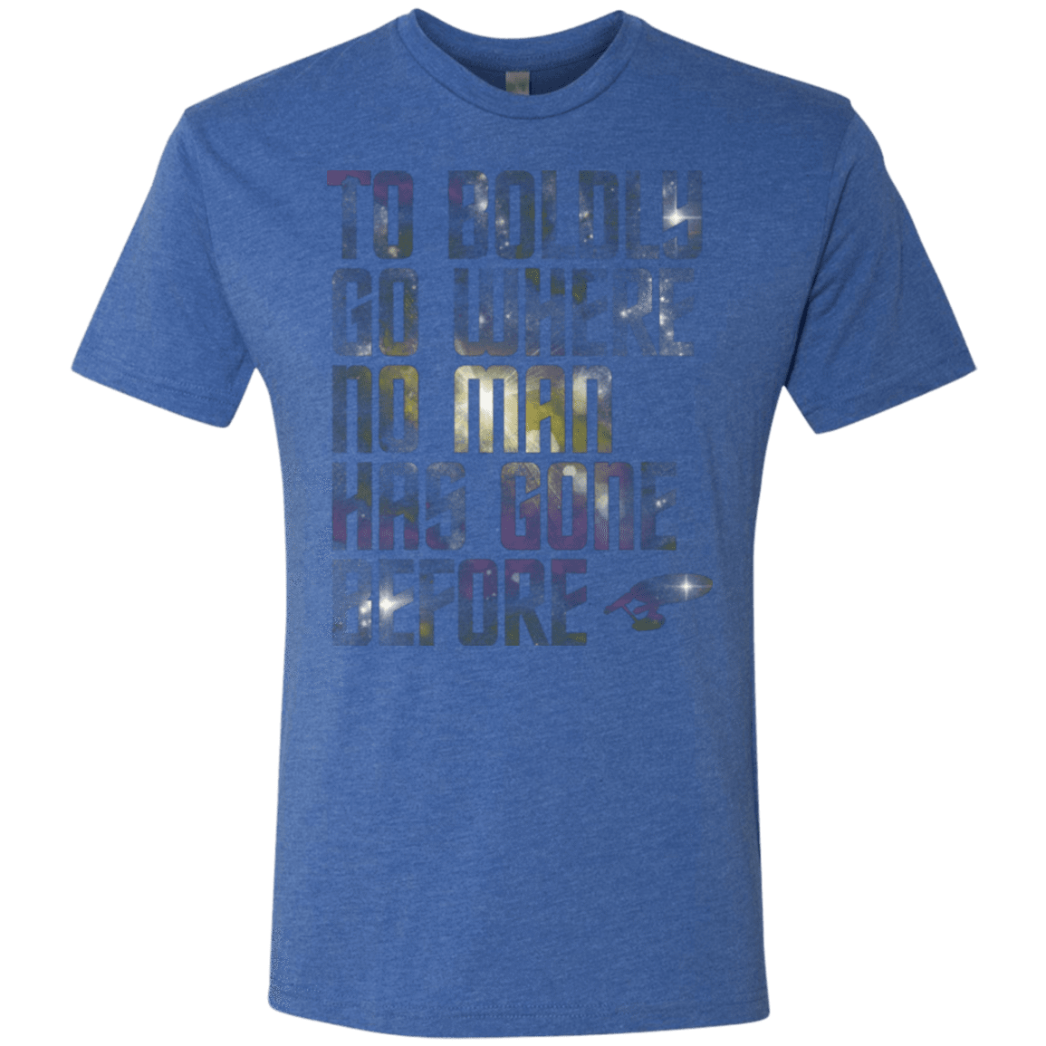 T-Shirts Vintage Royal / Small Where no Man has gone Before Men's Triblend T-Shirt