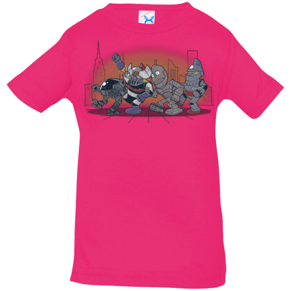 T-Shirts Hot Pink / 6 Months Where The Big Robots are Infant Premium T-Shirt