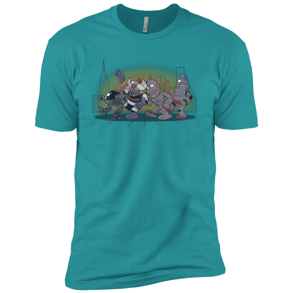 T-Shirts Tahiti Blue / X-Small Where The Big Robots are Men's Premium T-Shirt