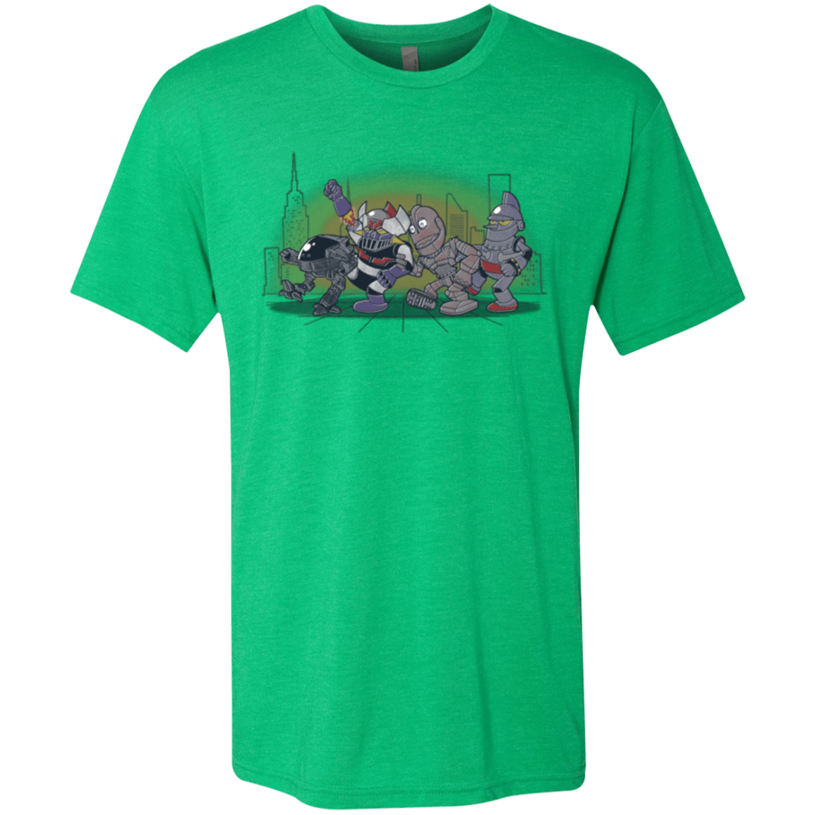 T-Shirts Envy / Small Where The Big Robots are Men's Triblend T-Shirt