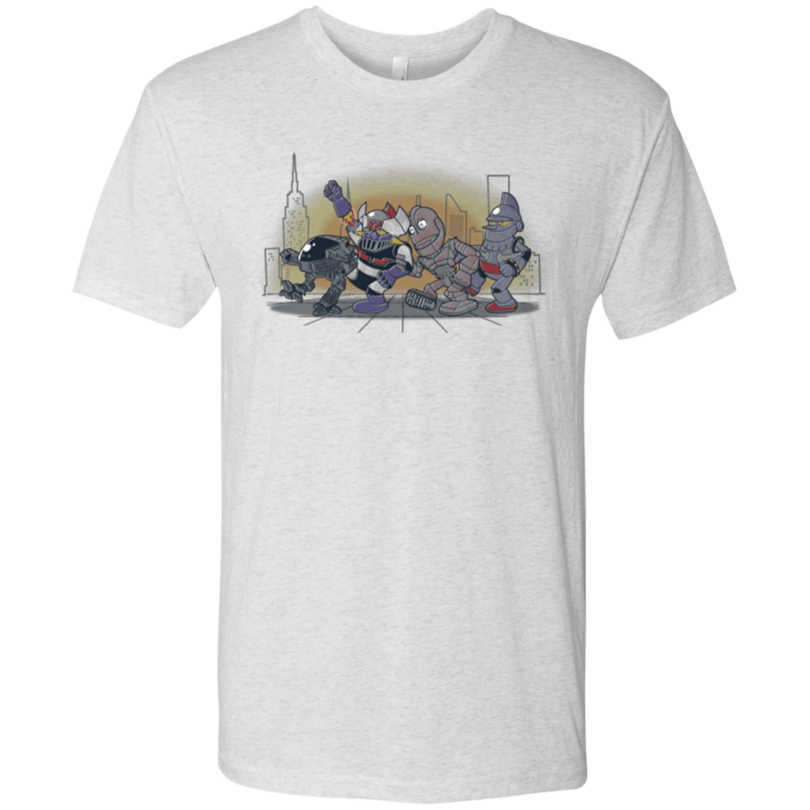 T-Shirts Heather White / Small Where The Big Robots are Men's Triblend T-Shirt
