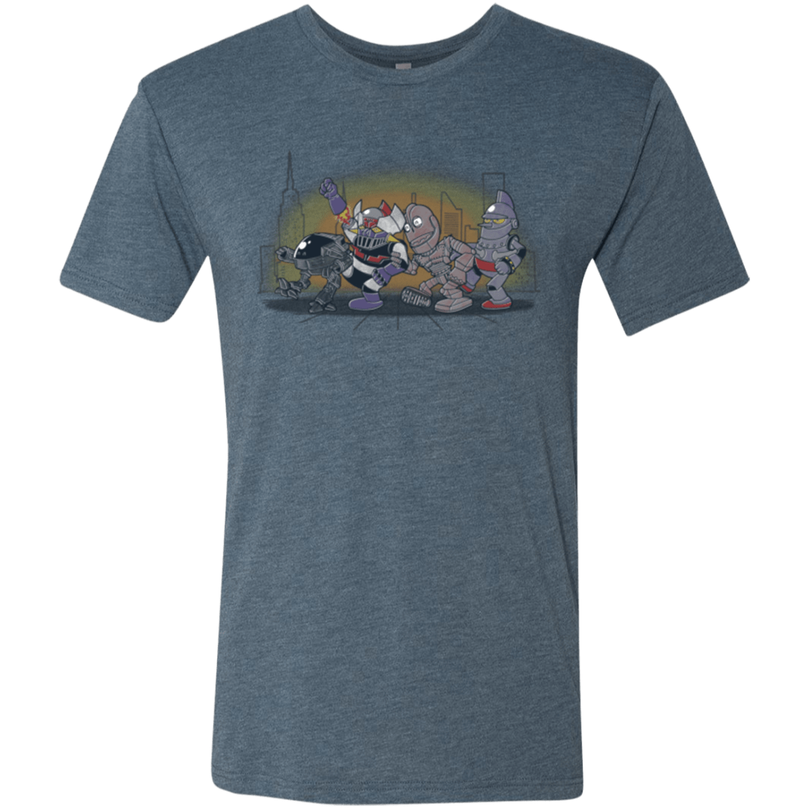T-Shirts Indigo / Small Where The Big Robots are Men's Triblend T-Shirt