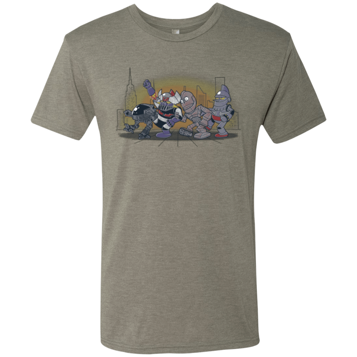 T-Shirts Venetian Grey / Small Where The Big Robots are Men's Triblend T-Shirt
