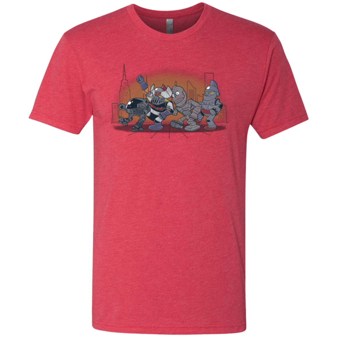 T-Shirts Vintage Red / Small Where The Big Robots are Men's Triblend T-Shirt