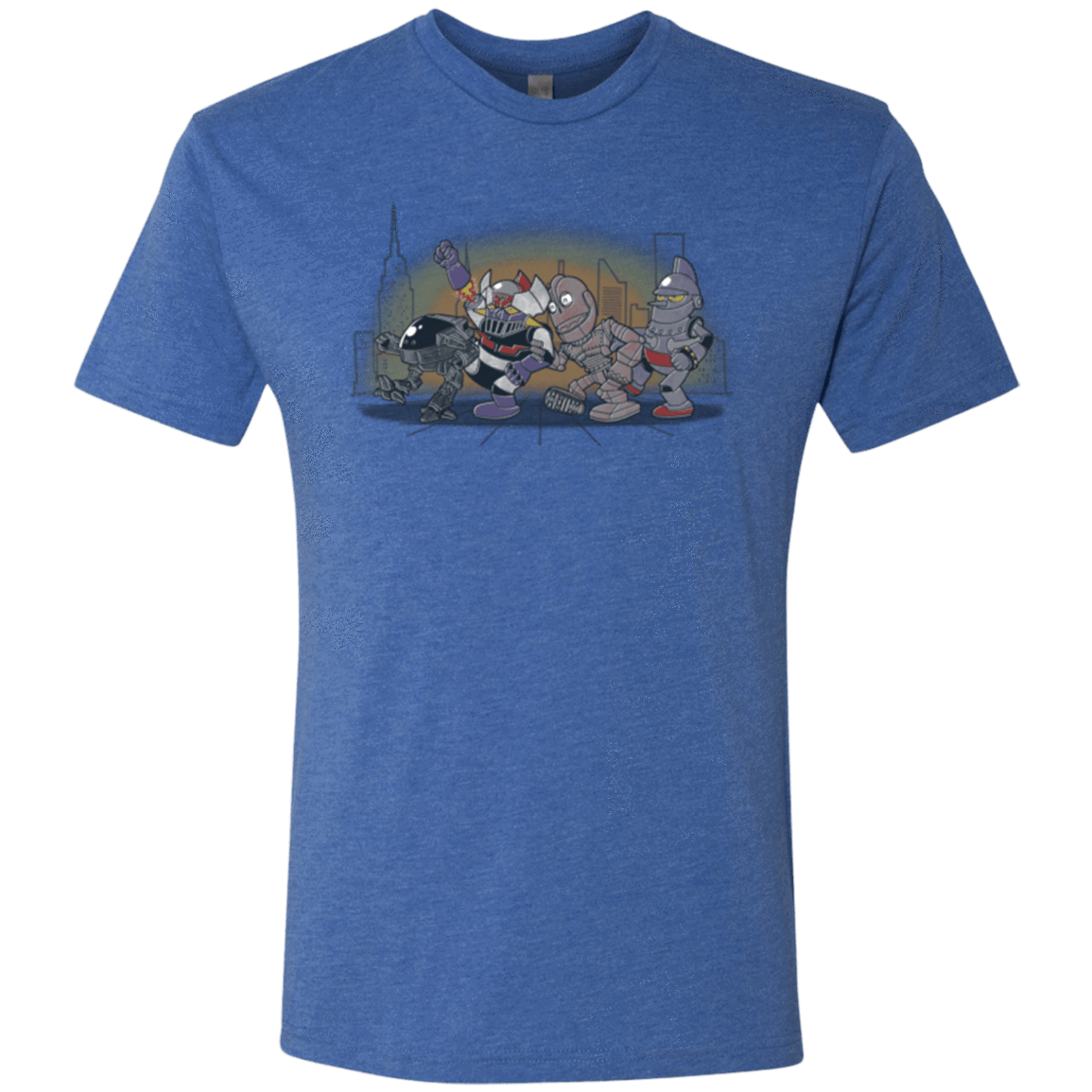 T-Shirts Vintage Royal / Small Where The Big Robots are Men's Triblend T-Shirt