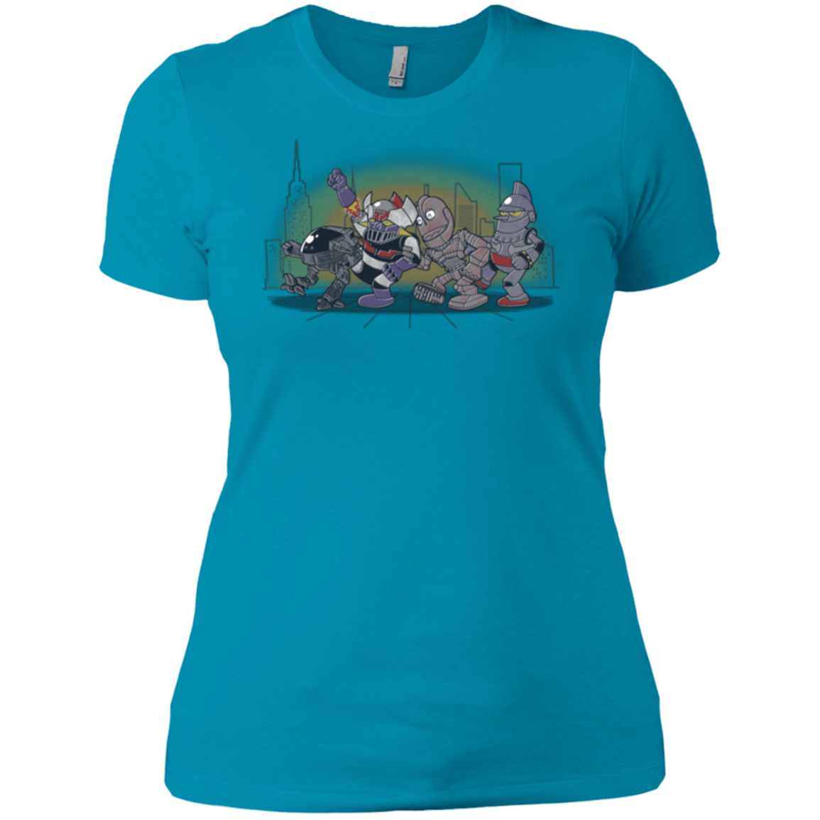 T-Shirts Turquoise / X-Small Where The Big Robots are Women's Premium T-Shirt