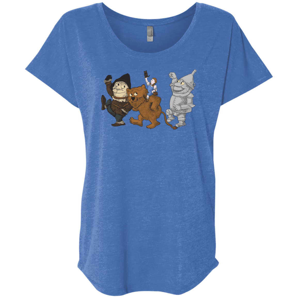 T-Shirts Vintage Royal / X-Small Where the Friends Things Are Triblend Dolman Sleeve