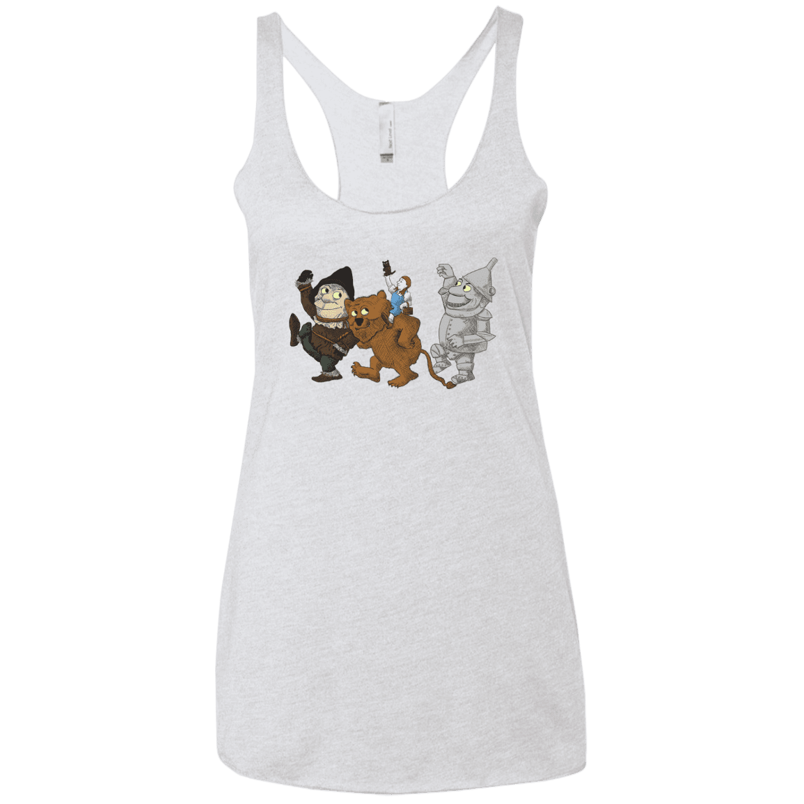 T-Shirts Heather White / X-Small Where the Friends Things Are Women's Triblend Racerback Tank