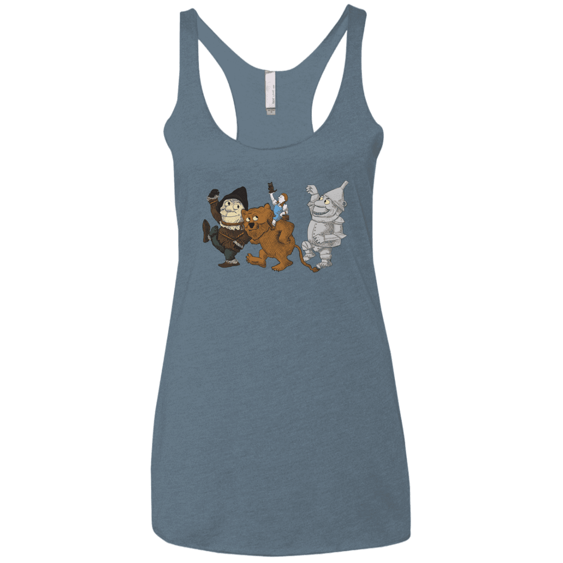 T-Shirts Indigo / X-Small Where the Friends Things Are Women's Triblend Racerback Tank