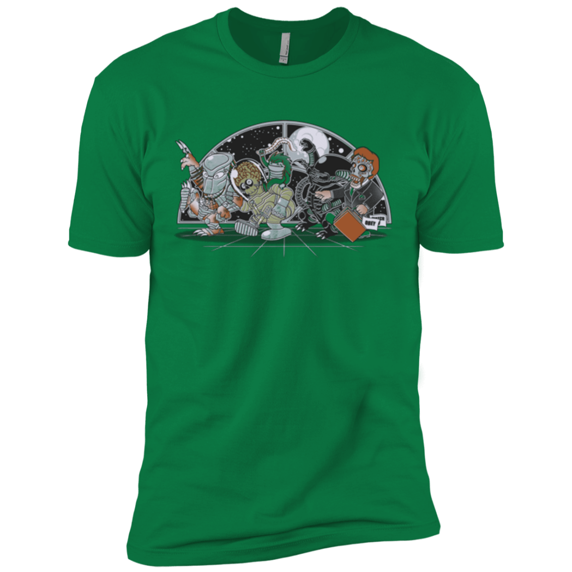 T-Shirts Kelly Green / X-Small Where The Nasty Aliens are Men's Premium T-Shirt