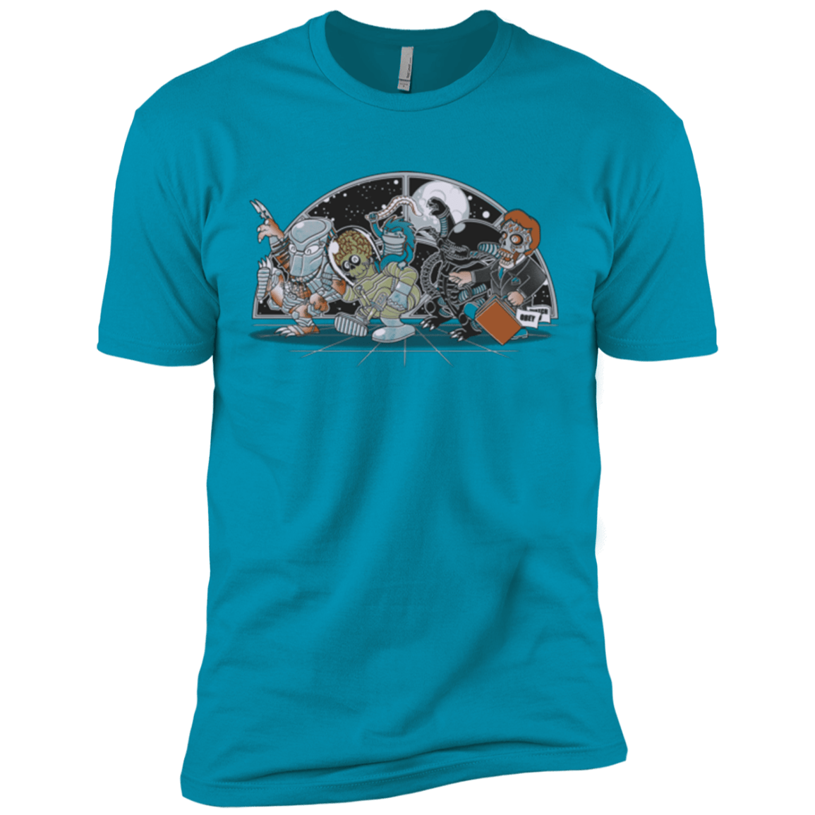 T-Shirts Turquoise / X-Small Where The Nasty Aliens are Men's Premium T-Shirt