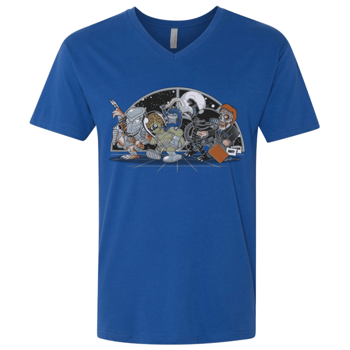 T-Shirts Royal / X-Small Where The Nasty Aliens are Men's Premium V-Neck
