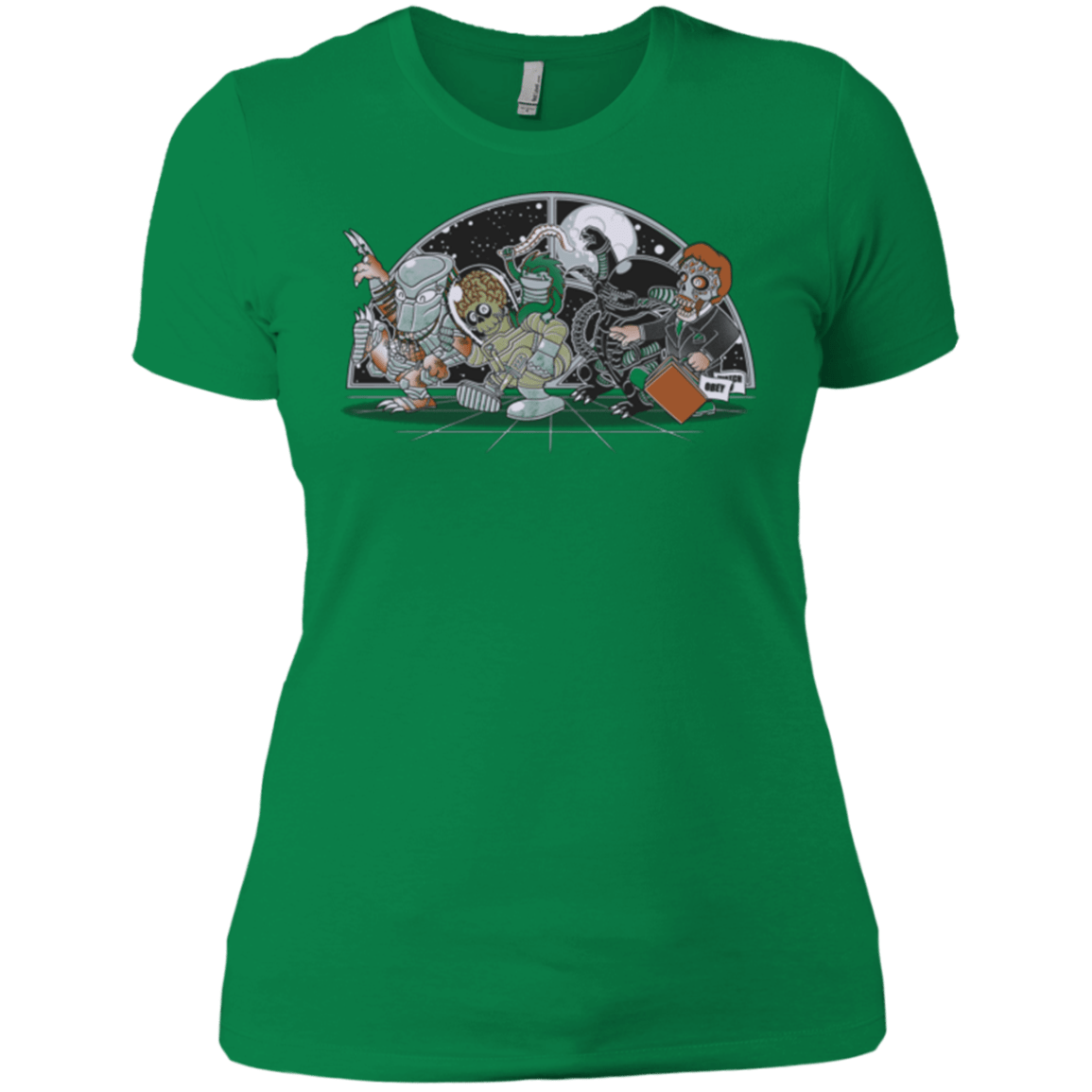 T-Shirts Kelly Green / X-Small Where The Nasty Aliens are Women's Premium T-Shirt