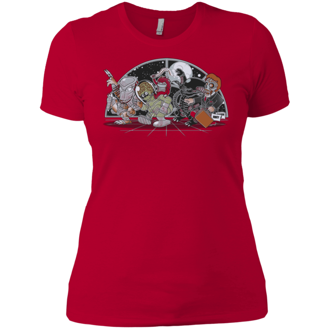 T-Shirts Red / X-Small Where The Nasty Aliens are Women's Premium T-Shirt