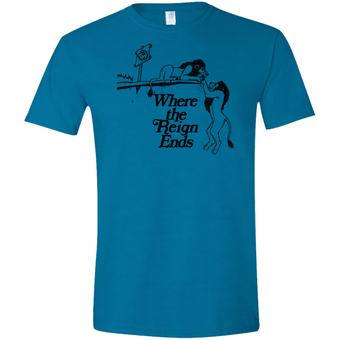 T-Shirts Antique Sapphire / S Where the Reign Ends Men's Semi-Fitted Softstyle