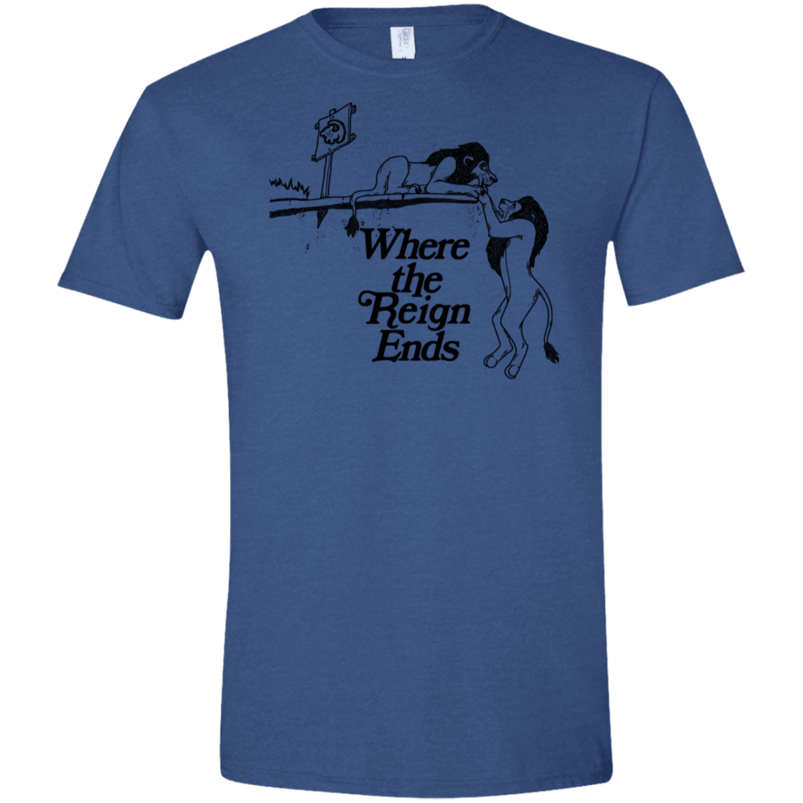 T-Shirts Heather Royal / X-Small Where the Reign Ends Men's Semi-Fitted Softstyle