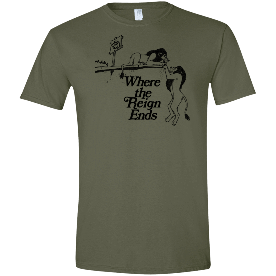T-Shirts Military Green / S Where the Reign Ends Men's Semi-Fitted Softstyle
