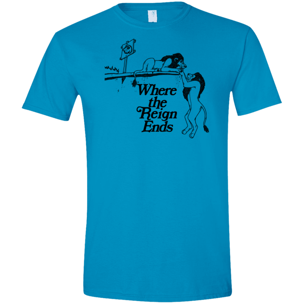 T-Shirts Sapphire / S Where the Reign Ends Men's Semi-Fitted Softstyle